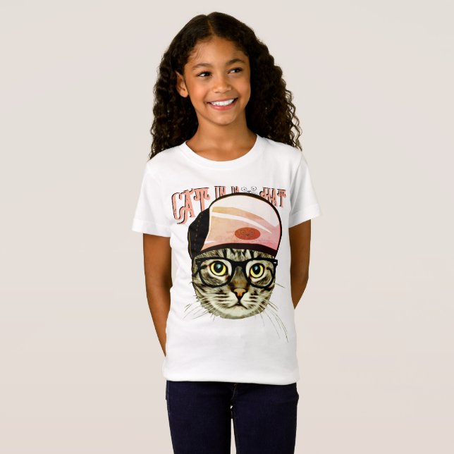 Camiseta Gato no Chapéu (Frente Completa)