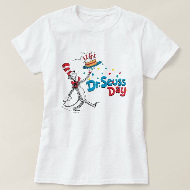 Camiseta Gato no Chapéu | Dia do Dr. Seuss (Frente do Design)
