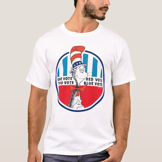 Camiseta Gato no Chapéu | Um Voto, Dois Votações (Frente)
