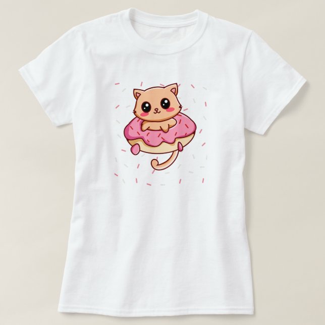 Camiseta Gato no Donut (Frente do Design)