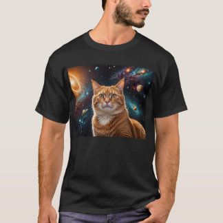 Camiseta Gato no Espaço Exterior