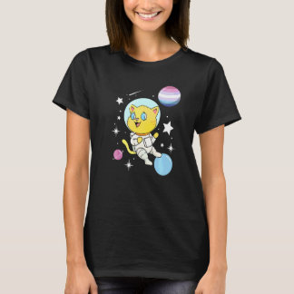Camiseta Gato No Espaço Orgulho Bigênero