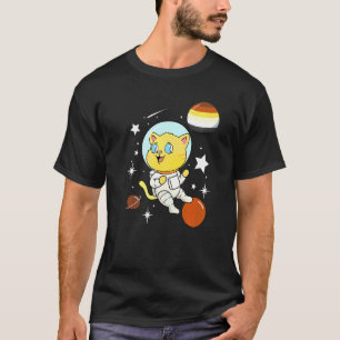 Camiseta Gato No Espaço Orgulho Urso Gay