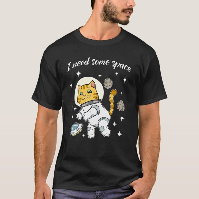 Camiseta Gato No Espaço Ufo Galaxy Universe Cosmos Kitten (Frente)