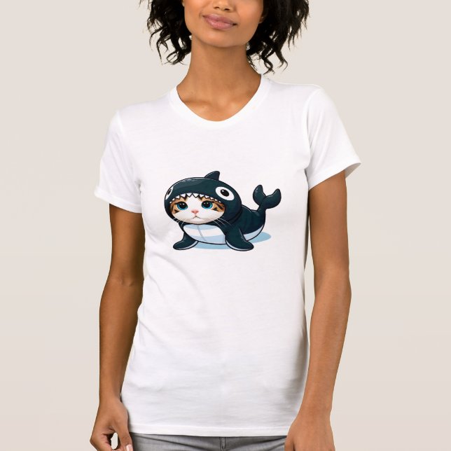 Camiseta Gato no Figurino de Orca (Frente)