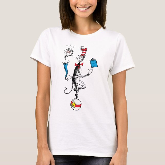 Camiseta Gato no Hat Balancing Act (Frente)