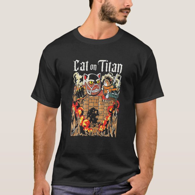 Camiseta Gato no Itan Estilo Japonês (Frente)