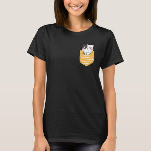 Camiseta Gato No Meu Bolso, Gato De Pocket Amarelo