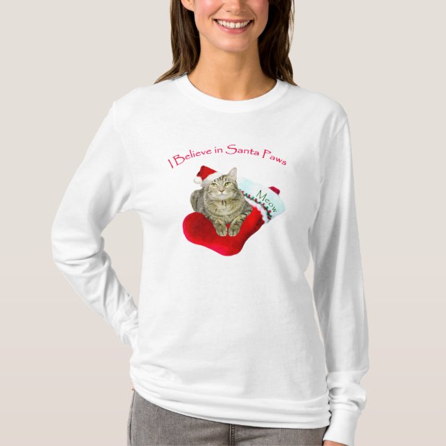 Camiseta Gato no Natal (Frente)