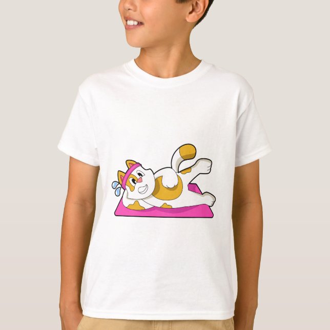 Camiseta Gato no Yoga Esforço (Frente)