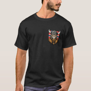 Camiseta Gato Norueguês Viking Bandeira Noruega Mitologia N