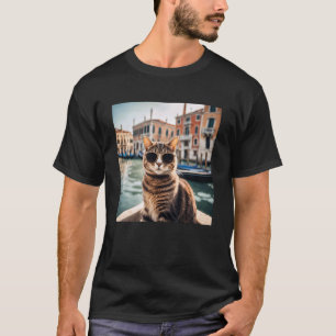 Camiseta Gato nos Canais de Veneza