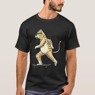 Camiseta Gato Num Skate Patinando Skatista Skate