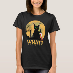Camiseta Gato O Que Gato Preto Gato Assassino Com Faca 3