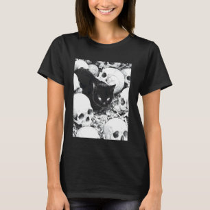 Camiseta Gato Oculto Gótico Grunge Punk Alt Estético