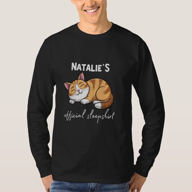 Camiseta Gato Oficial Da NATALIE, Pijamas Sleepwea (Frente)