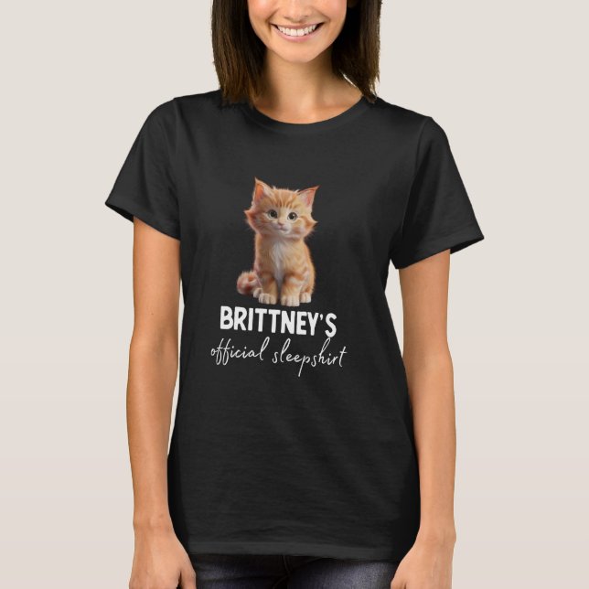 Camiseta Gato Oficial De BRITTNEY, Pajama (Frente)