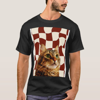 Camiseta Gato olhando o pôr do sol 1