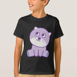 Camiseta gato olhando para o céu