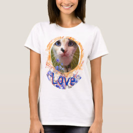 Camiseta Gato Olhos Azuis Amor Esquece-me, não é bonito