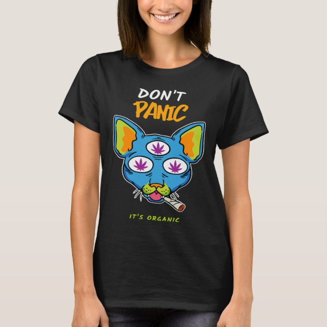 Camiseta Gato Orgânico de Maconha (Frente)