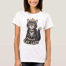 Camiseta Gato Orgulhoso Lady T-Shirt - Purfect for Feline F
