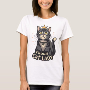 Camiseta Gato Orgulhoso Lady T-Shirt - Purfect for Feline F
