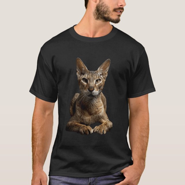 Camiseta Gato Oriental de Pelo Curto (Frente)