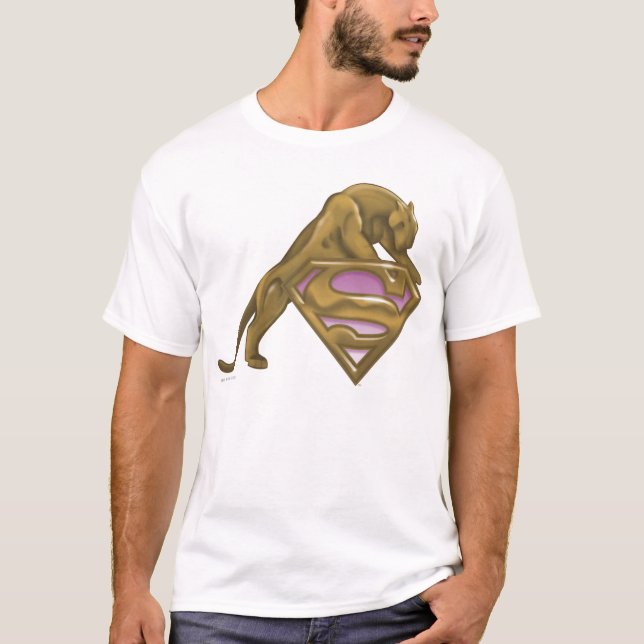 Camiseta Gato Ouro de Supergirl (Frente)