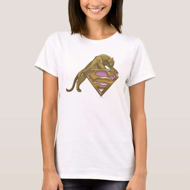 Camiseta Gato Ouro de Supergirl (Frente)