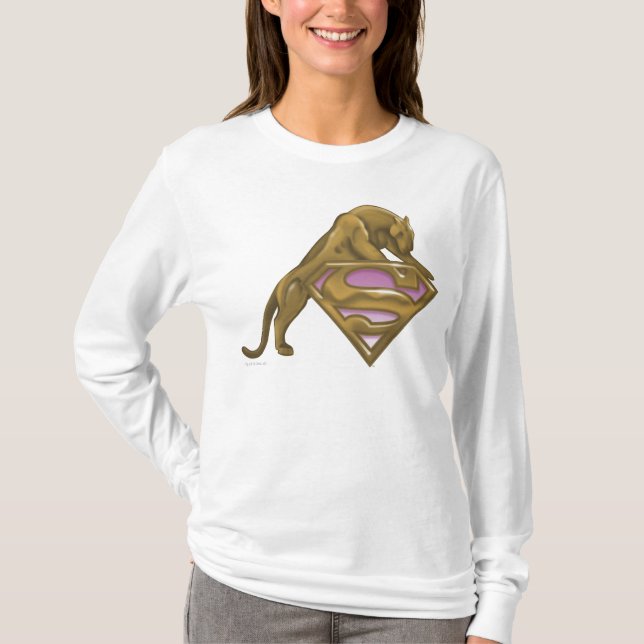 Camiseta Gato Ouro de Supergirl (Frente)