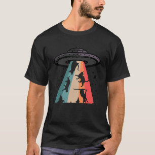 Camiseta Gato OVNI LOL Tchau Abdução Alienígena Gatos Voado