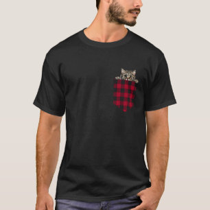 Camiseta Gato Owyhee no Bolso Espiando Amante de Gatinhos M