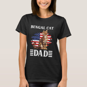 Camiseta Gato Pai Bengala Pai Gato Bengal Pai Bengal Cat