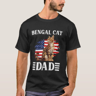 Camiseta Gato Pai Bengala Pai Gato Bengal Pai Bengal Cat