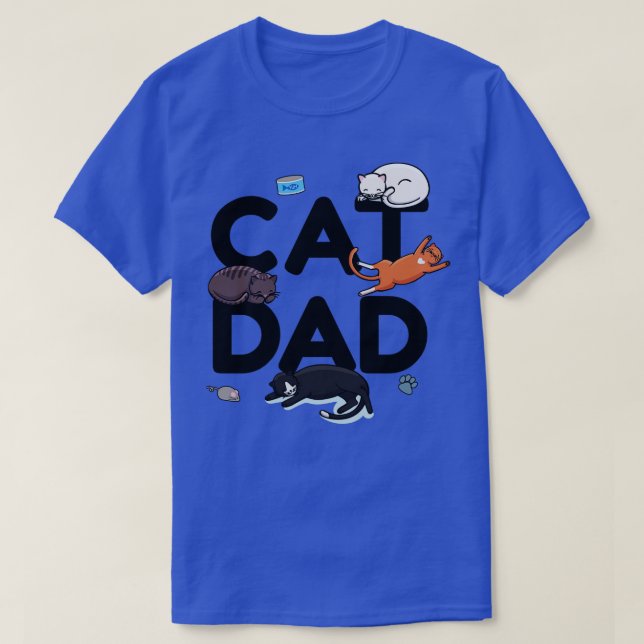 Camiseta Gato Pai Gato Gato, homem, Gatinho, medula (1) (Frente do Design)