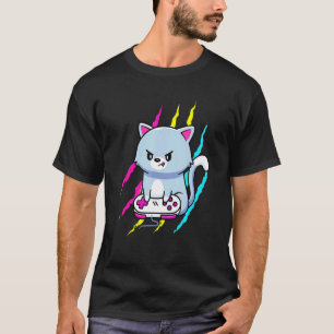 Camiseta Gato Pansexual Gaymer Geek Orgulho Lgbt Video Game