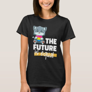 Camiseta Gato Pansexual LGBTQ Gato LGBTQ Gato Pansexual Cor