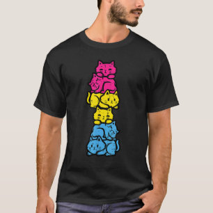 Camiseta Gato Pansexual Pilha Bandeira Orgulho Pan Lgbt Ho