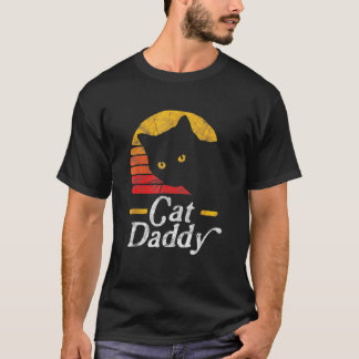 Camiseta Gato Papai Estilo Vintage Oitenta Gato Retro Distr