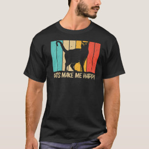 Camiseta Gato Para Homens Gatos De Gato Preto