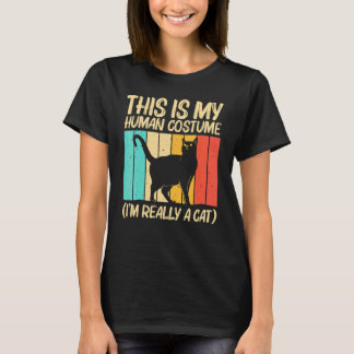 Camiseta Gato Para Homens Mulheres Gato Preto  Pessoa Gato 