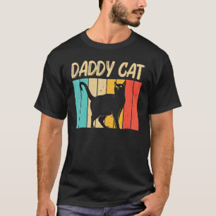 Camiseta Gato Para Homens Pai Gato Preto Pessoa de Gato G