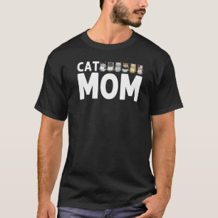 Camiseta Gato Para Mãe Mulheres Gato Fofo Animais de Estima