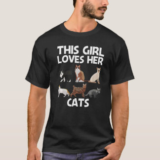 Camiseta Gato Para Meninas Gato Menino Gata Gatos Animal