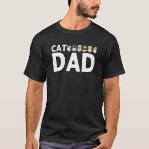 Camiseta Gato Para Pai Homens Gato Fofo Animais de Estimaçã