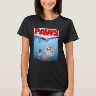 Camiseta Gato Paródia Patas Perseguindo um Rato Assustado E