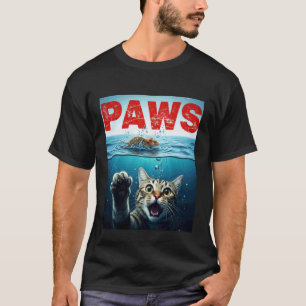 Camiseta Gato Paródia Patas Rato Gato Engraçado Caçando Rat