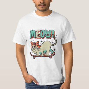 Camiseta Gato Patinando Meow