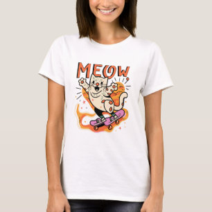 Camiseta Gato Patinando Meow